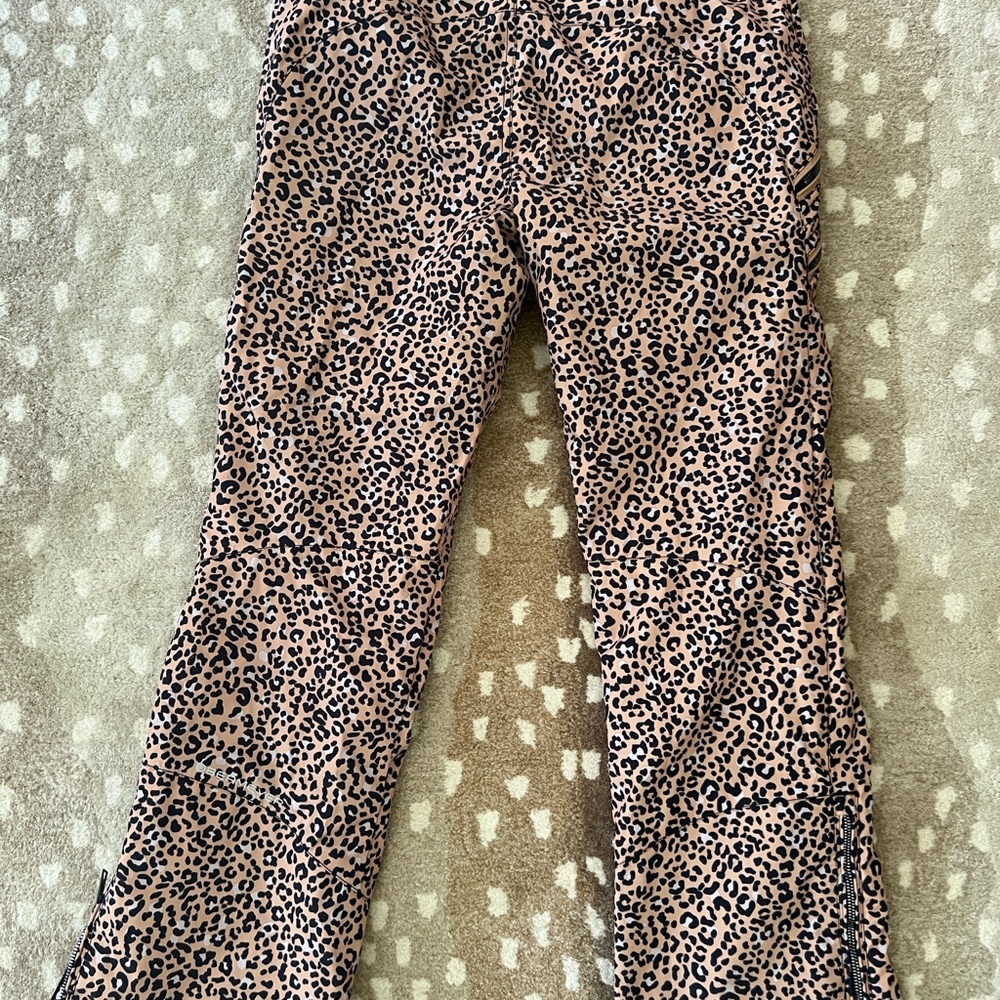 Obermeyer Leopard Print Pants - Black and Tan